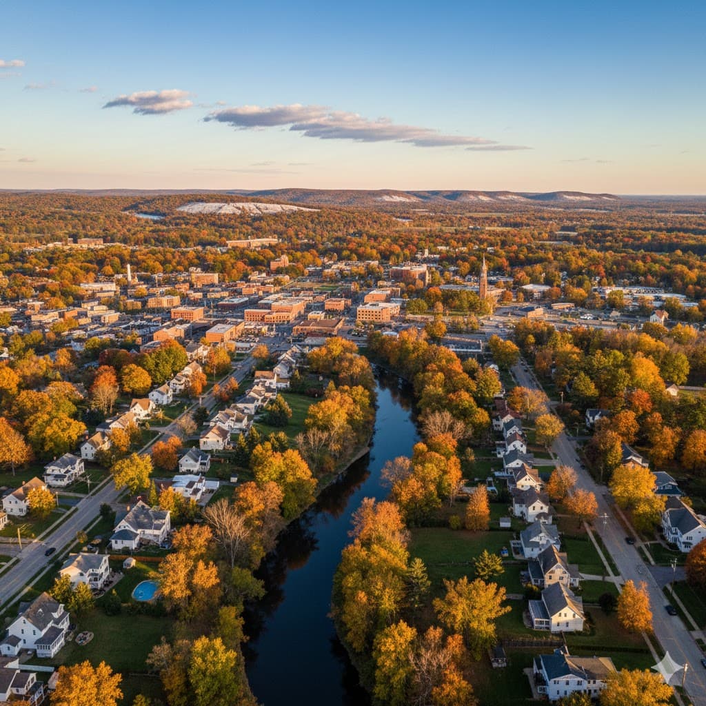 Wausau Wisconsin aerial view